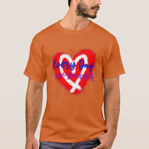 Varje dag Kärlek Yourself Heart Edition nummer 2 T Shirt