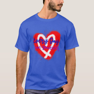 Varje dag Kärlek Yourself Heart Edition nummer T Shirt