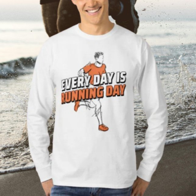 Varje dag körs Orangen - Långärmad Shirt T Shirt (Skapare uppladdad)