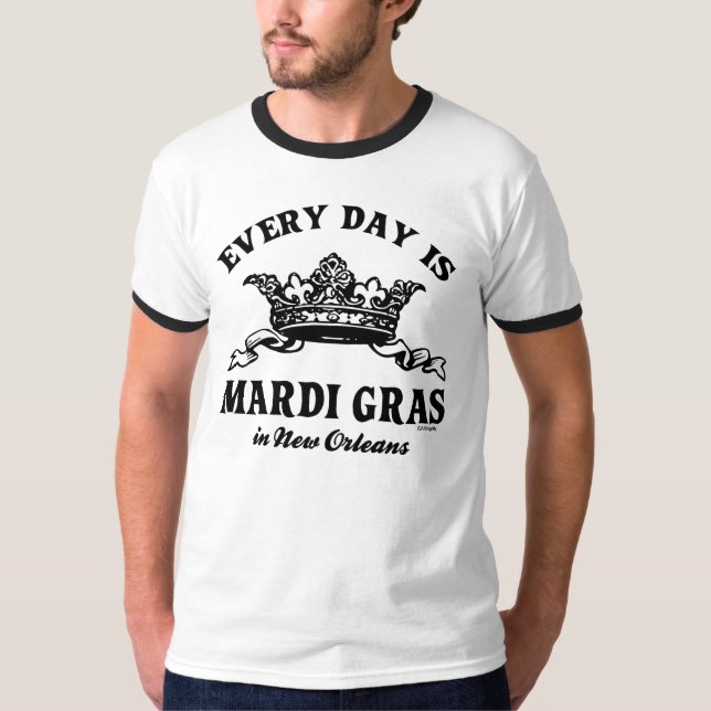 Varje dag Mardi Gras i New Orleans T-shirt (Framsida)