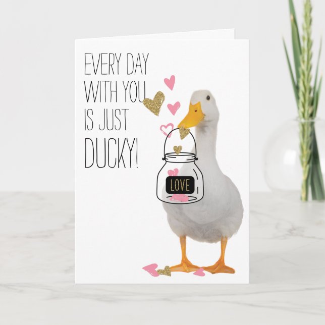 Varje dag med dig är Ducky Valentine Helgkort (Framsida)
