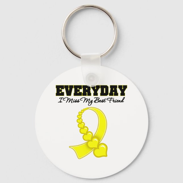 Varje dag missar jag min bästa vän nyckelring (Framsida)