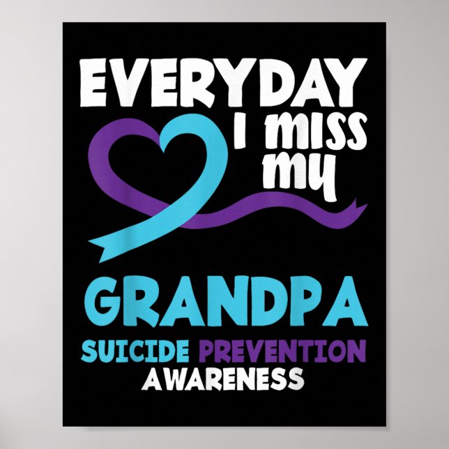 Varje dag missar jag min morfar Suicide Prevention Poster (Framsidan)