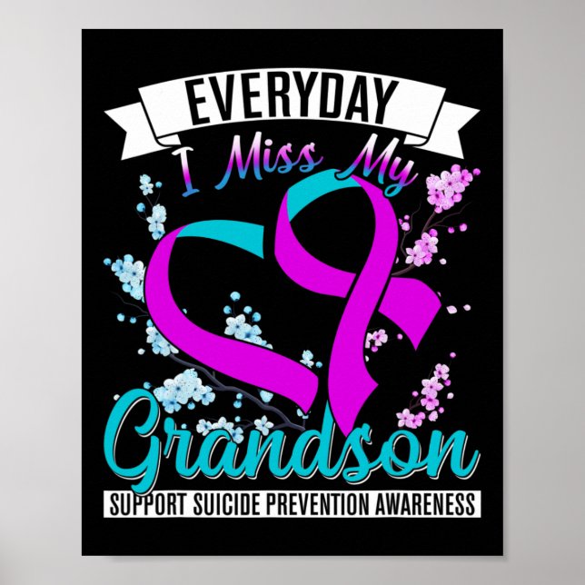 Varje dag missar jag min morson Suicide Prevention Poster (Framsidan)