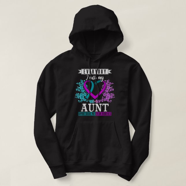 Varje dag missar jag Moster Suicide Prevention Awa Hoodie (Design framsida)