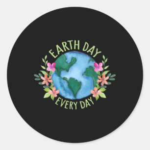 Varje dag Räddar planetet Mor Eh Environt varje da Runt Klistermärke