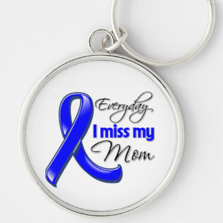 Varje dag saknar jag Mamma Colon Cancer Rund Silverfärgad Nyckelring