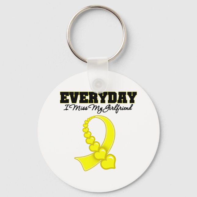 Varje dag saknar jag min flickvänliga militärvän nyckelring (Framsida)