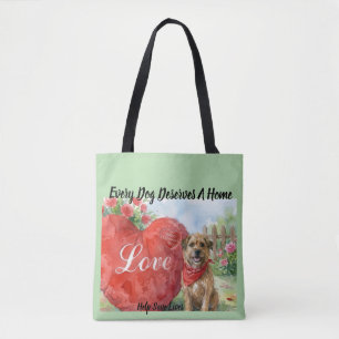 Varje Dag Totebag för Ägare till Adoptad Hund Tygkasse