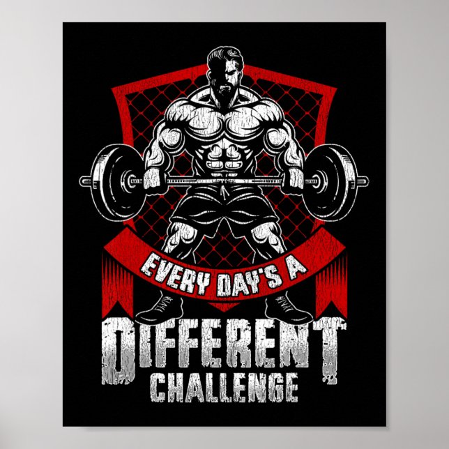 Varje dags arbetstillfälle för viktningsgymmer är  poster (Framsidan)