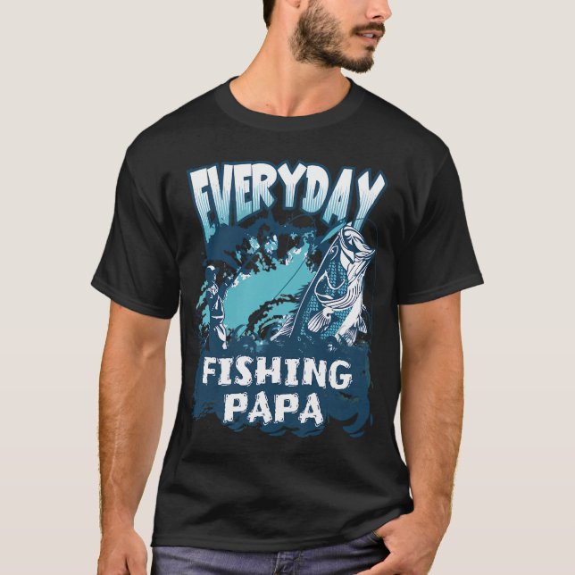 Varje dags fiske Pappa T Shirt (Framsida)