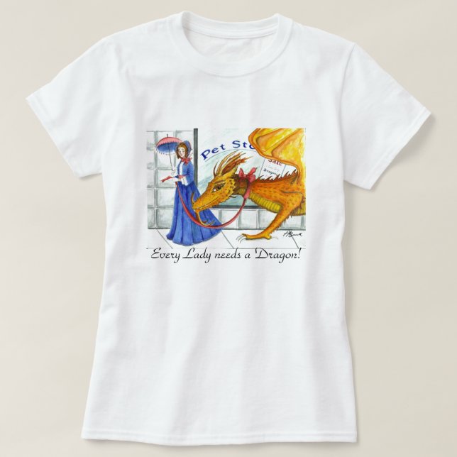 Varje dam behöver en drake tee shirt (Design framsida)