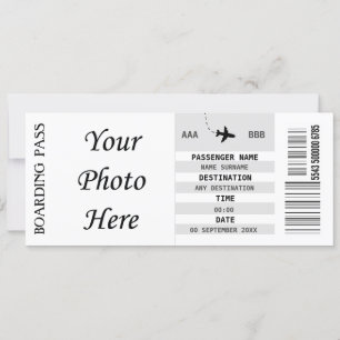 VARJE destinationsboardingpass helg getaway DIY Inbjudningar