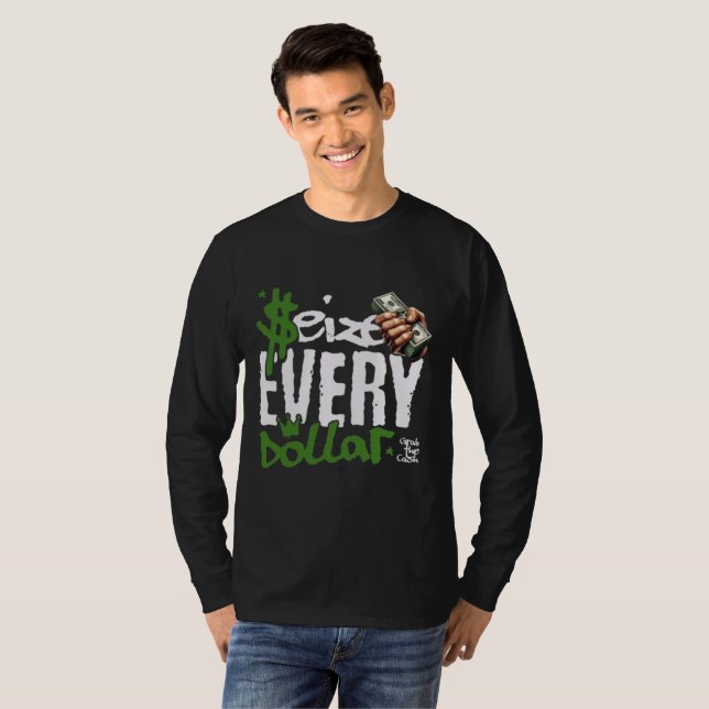 Varje Dollar Räknas Förmögenhetstänkande Hoodie T Shirt (Hel framsida)