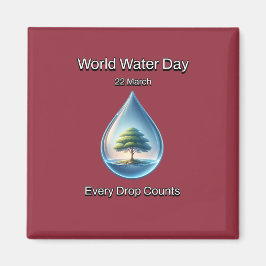 Varje droppe räknas. Världsdagen i Vatten. Magnet