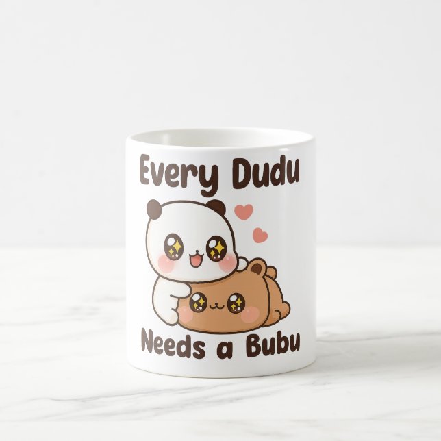 Varje Dudu Behöver En Bubu Panda Mugg l Söt Björn  (Center)