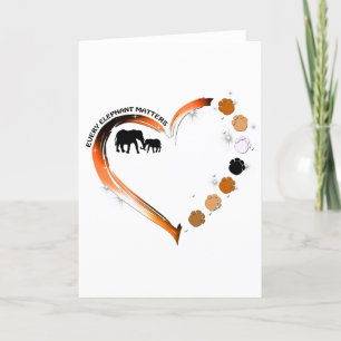 Varje elefant matchar Golden Heart Elephant Tassar Tack Kort