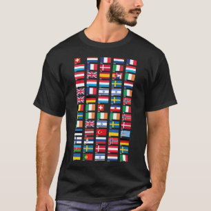 Varje Eurovision Sång Tävling Winner&x27;s Flagg T Shirt