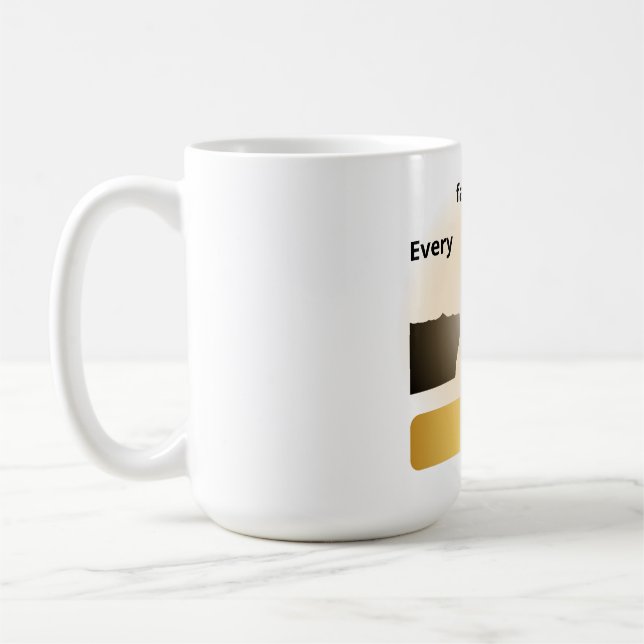 "Varje Fall är Början på en Uppgång – Hoppets Språ Kaffemugg (Vänster)