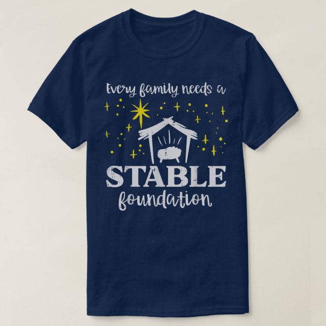 Varje Family Stable Foundation Christian Jesus Chr T Shirt (Design framsida)