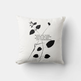 VARJE FÄRG! Blod och Vatten - Poetry Pillow Kudde