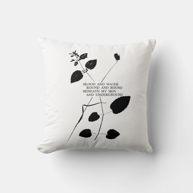 VARJE FÄRG! Blod och Vatten - Poetry Pillow Kudde (Framsida)