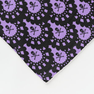 VARJE FÄRG! Skull och Crossbone Snöre Blacke Fleecefilt