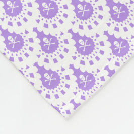 VARJE FÄRG! Skull och Crossbone Snöre White Fleecefilt