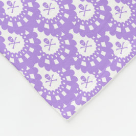 VARJE FÄRG! Skull och Crossbone Snöre White Ground Fleecefilt