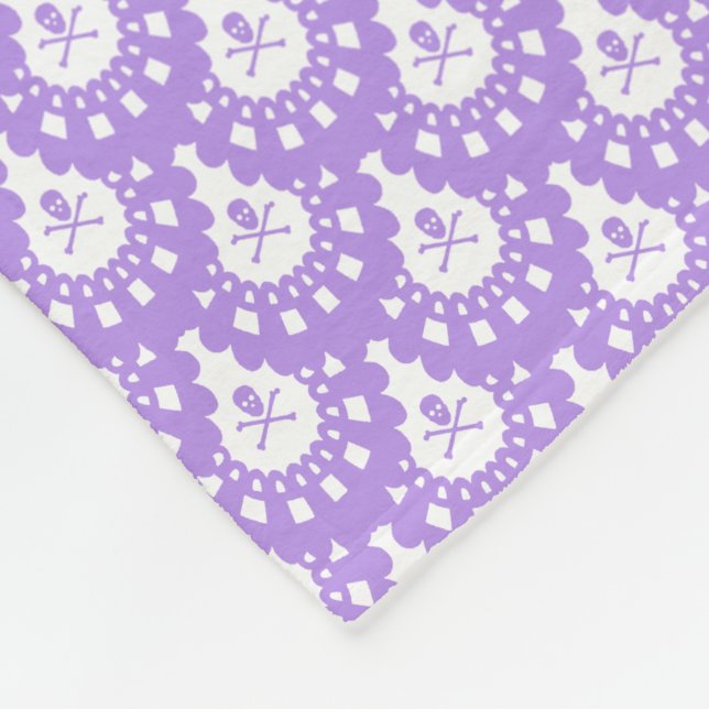 VARJE FÄRG! Skull och Crossbone Snöre White Ground Fleecefilt (Hörn)