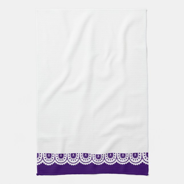 VARJE FÄRG! White Skull Snöre Tea Towel Kökshandduk (Vertikal)