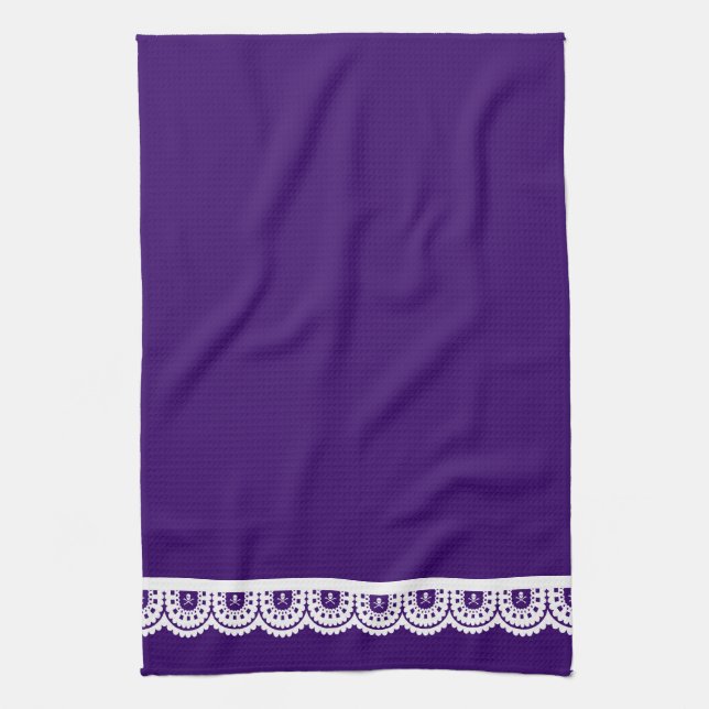 VARJE FÄRG! White Skull Snöre Tea Towel Kökshandduk (Vertikal)