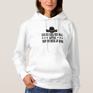 Varje flicka behöver lite rippa i sina Jeans T Shirt