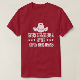 Varje flicka behöver lite rippa i sina Jeans T Shirt