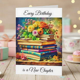 Varje födelsedag är ett nytt kapitel | VINTAGE BOK Kort