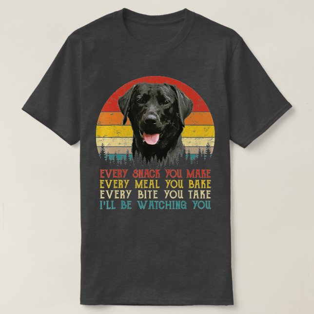 Varje gång du gör Hund Black Labrador Retriever T Shirt (Design framsida)