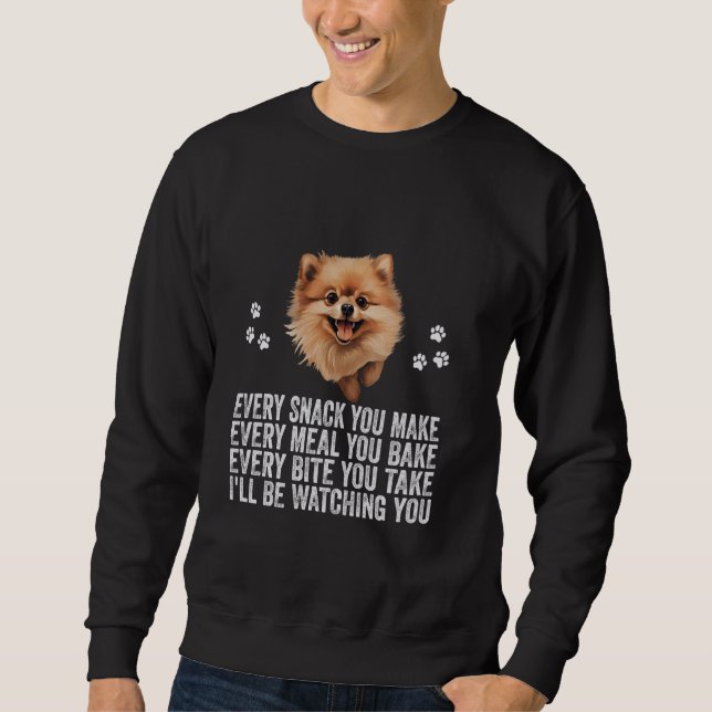 Varje gång du gör pommern Hund Mamma Lång Ärmad Tröja (Framsida)