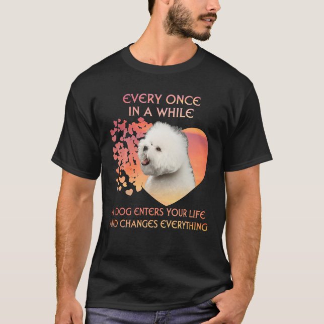 Varje Gång i ett ögonblick när en bichon-skon komm T Shirt (Framsida)
