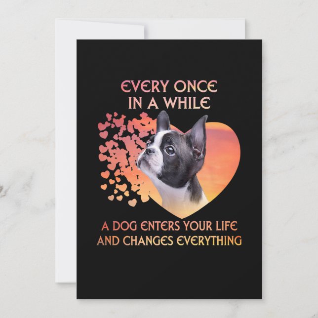 Varje Gång när en Hund kommer in i din livboston Meddelande (Framsida)