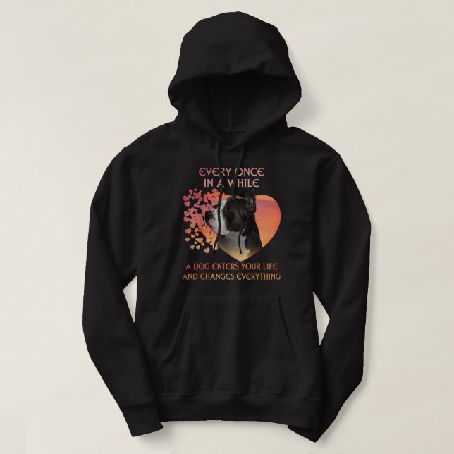 Varje Gång på en Hund, en amerikansk pit Bull Ente Hoodie (Design framsida)