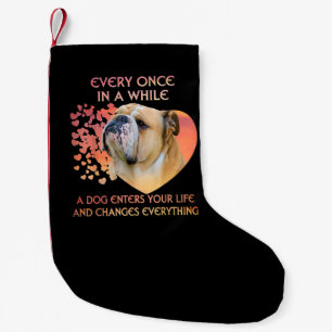 Varje Gång under en Hund som går in i ditt liv Liten Julstrumpa