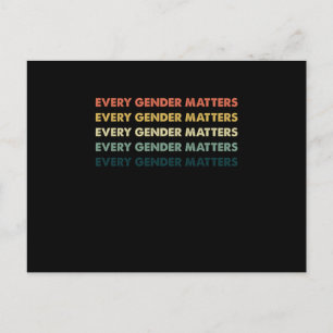 Varje Gender Jämställdhet i Social Rättvisa Mänskl Vykort