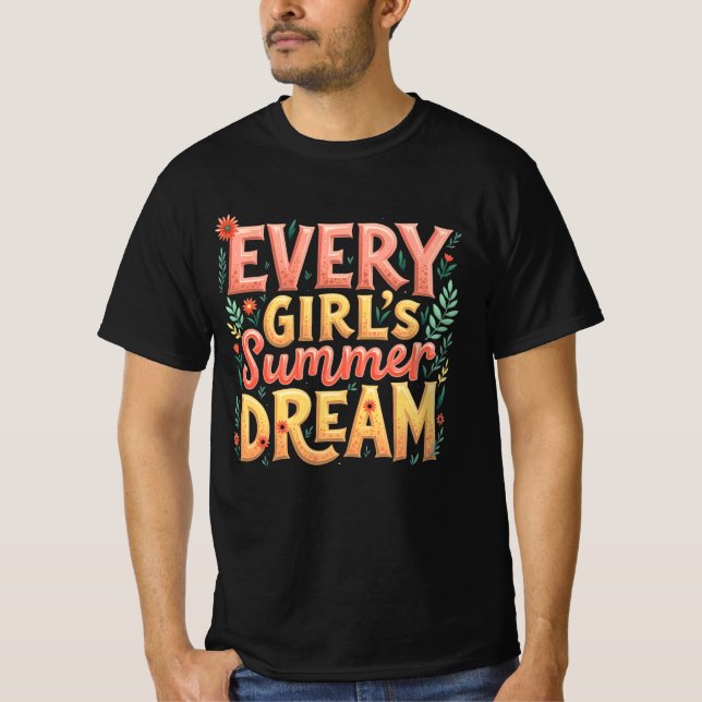 Varje Girl Summer Dream 2 T Shirt (Framsida)