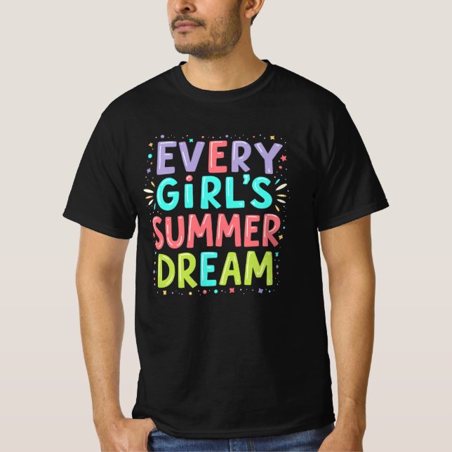 Varje Girl Summer Dream 3 T Shirt (Framsida)