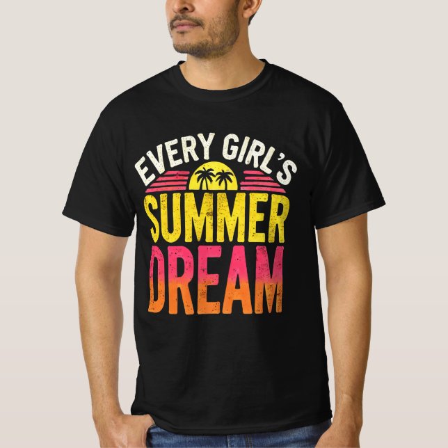 Varje Girl Summer Dream T Shirt (Framsida)
