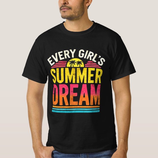 Varje Girl Summer Dream T Shirt (Framsida)