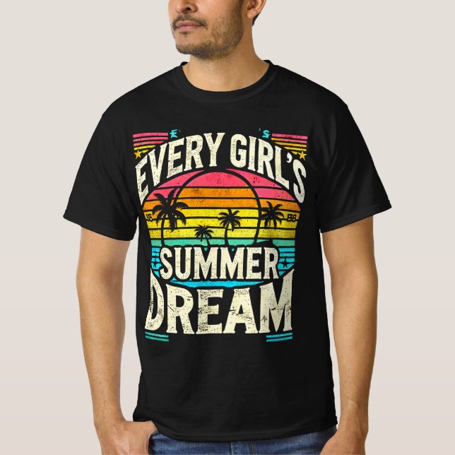 Varje Girl Summer Dream T Shirt (Framsida)