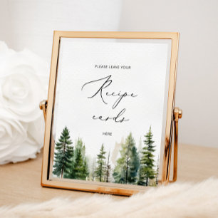 Varje grön elegant lämnar ditt recept här poster
