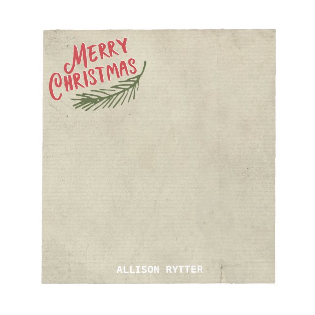 Varje grön jul | ANTECKNINGSBLOCK (Framsida)