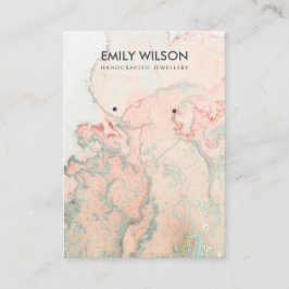 VARJE GRÖNT AGERAR MARBLE EARRING VISNING CARD VISITKORT